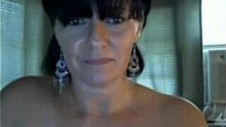 Sexy mature dildoing her ass on webcam porn video